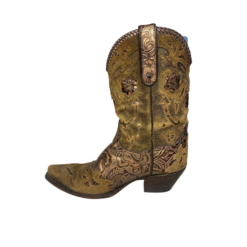 Dan Post DP3626 Womens Cowboy Boots Vintage Suede Leather Western Country 9.5